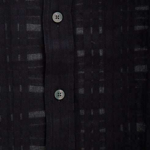 Mfpen Crinkle Shirt Black Check M124-37 Degli Uberti