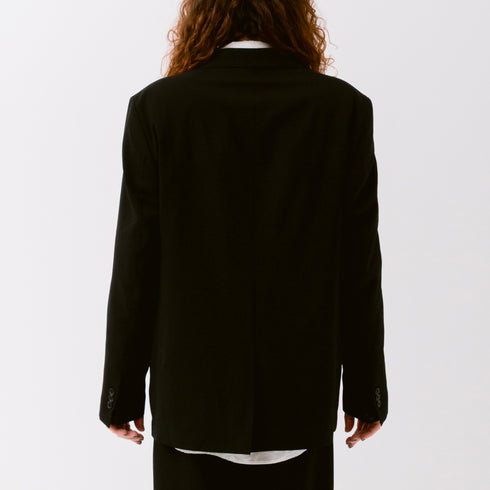 Mfpen Double Breasted Blazer Black Tropical Wool M125-057 5740019238074 Fit Back Degli Uberti