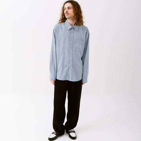 Mfpen Executive Shirt Arona Blue M125 021 Fit Front Degli Uberti