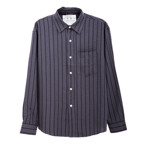Mfpen Executive Shirt Dark Grey Stripe M324-030 Degli Uberti