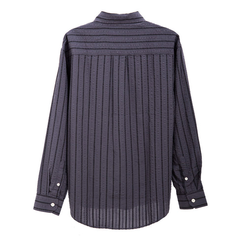 Mfpen Executive Shirt Dark Grey Stripe M324-030 Degli Uberti