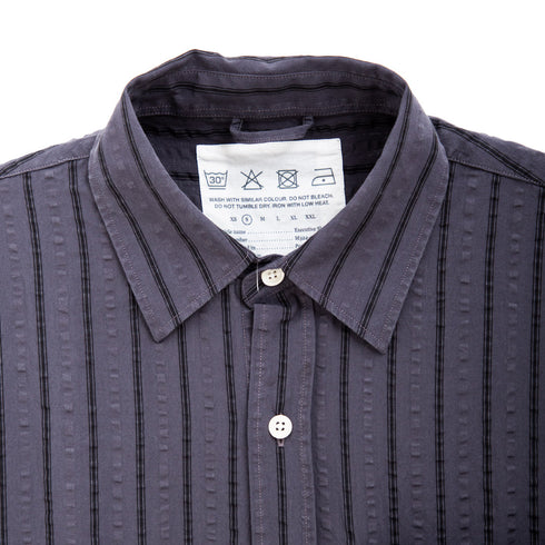 Mfpen Executive Shirt Dark Grey Stripe M324-030 Degli Uberti