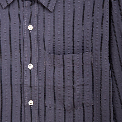 Mfpen Executive Shirt Dark Grey Stripe M324-030 Degli Uberti