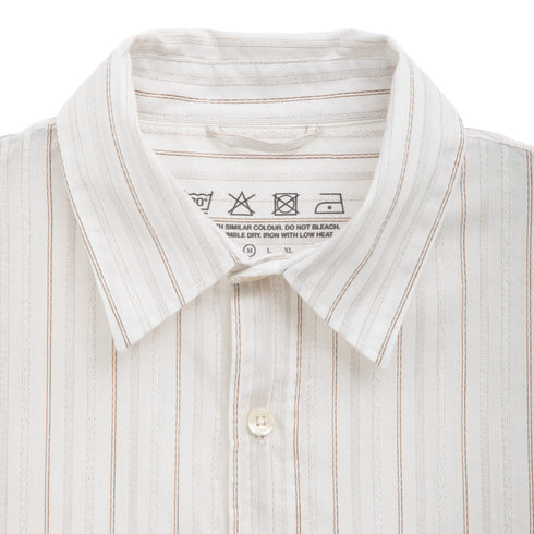 Mfpen Executive Shirt Light Brown Stripe M124-08 Degli Uberti