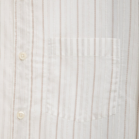 Mfpen Executive Shirt Light Brown Stripe M124-08 Degli Uberti