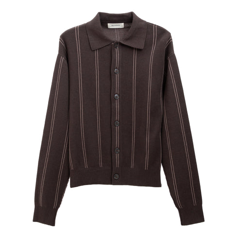 Mfpen Formal Cardigan Bisquit Stripe M325-064 5740019248790 Front Degliuberti