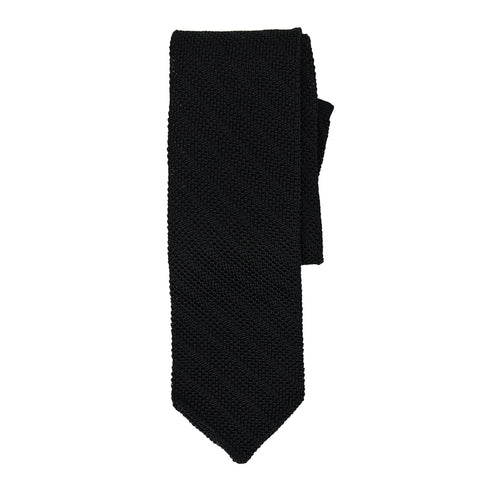 mfpen Formal Tie Black Knitted Stripe A325-011 5760019243380 Front Degliuberti