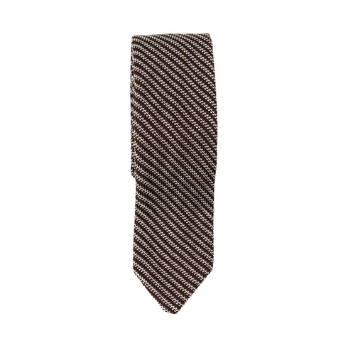 Mfpen Formal Tie Brown Stripe A126-013 degliuberti 1