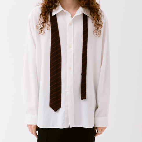 Mfpen Formal Tie Chestnut Stripe 1 Fit Degli Uberti