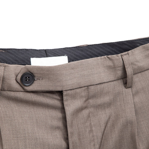 Mfpen Formal Trousers Mud Tropical Wool M323-48 Degli Uberti