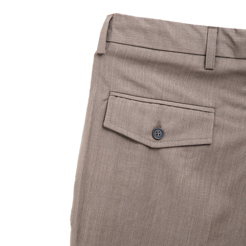 Mfpen Formal Trousers Mud Tropical Wool M323-48 Degli Uberti