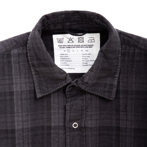 Mfpen Gambler Shirt Dark Overdye Check M324-035 Detail Degli Uberti