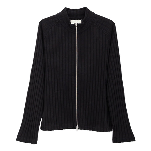 mfpen Leisure Zip Up Black Rib M125-046 5740019238579 Front Degli Uberti