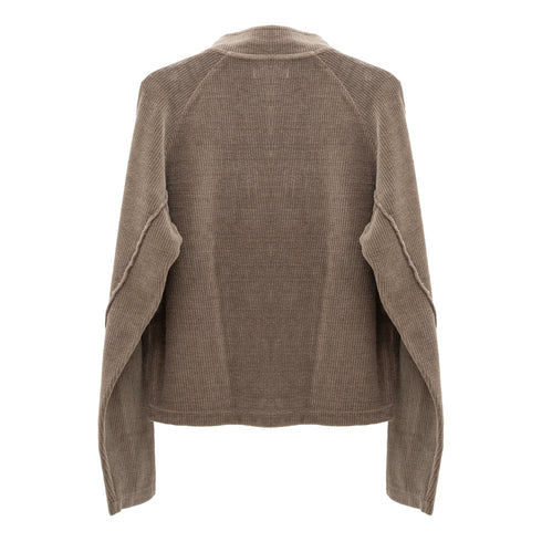 Mfpen Leisure Zip Up Faded Taupe Jersey Cord M325-079 5740019249643 Back Degliuberti