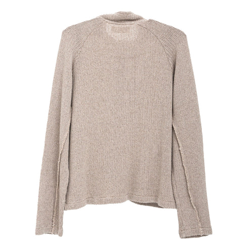 Mfpen Leisure Zip Up Knitwear Oatmeal Back