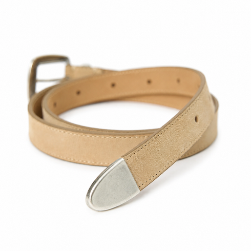 Riders Belt Suede Taupe detail