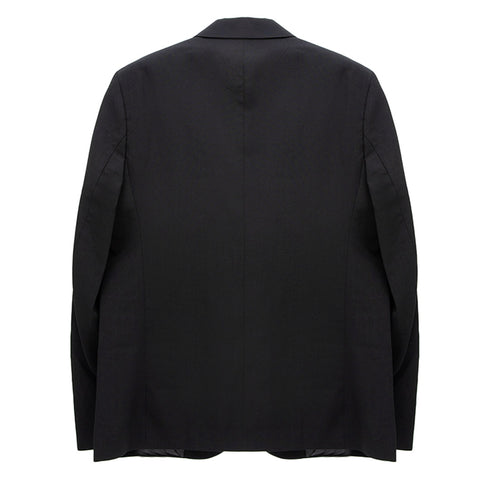 Mfpen Single Breasted Blazer Black Wool M323-35 Degli Uberti