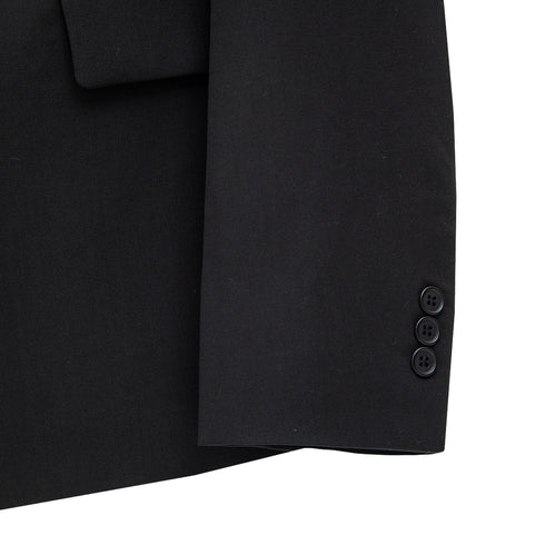 Mfpen Single Breasted Blazer Black Wool M323-35 Degli Uberti