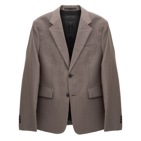 Mfpen Single Breasted Blazer Mud Tropical Wool M323-36 Degli Uberti