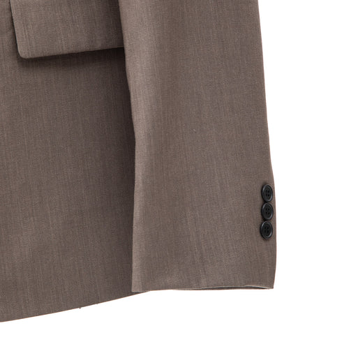 Mfpen Single Breasted Blazer Mud Tropical Wool M323-36 Degli Uberti