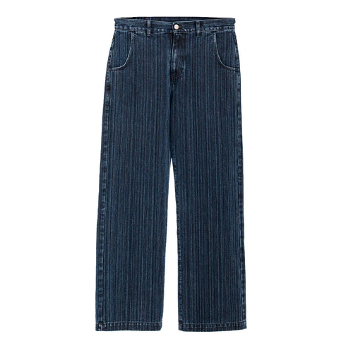 Mfpen Straight Cut Jeans Blue Stripe Front
