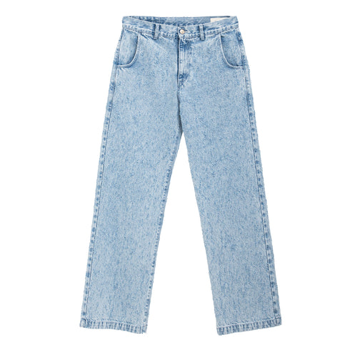 Mfpen Straight Cut Jeans Light Blue Punch Out Front Degli Uberti