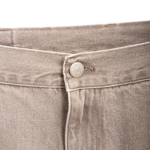 Mfpen Straight Cut Rivet Jeans Washed Brown Degli Uberti