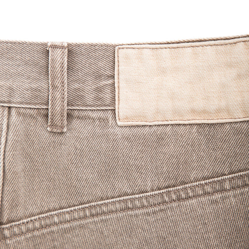 Mfpen Straight Cut Rivet Jeans Washed Brown Degli Uberti