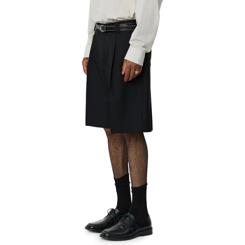 Mfpen Classic Shorts Black Tropical Wool M126-030 degliuberti 1
