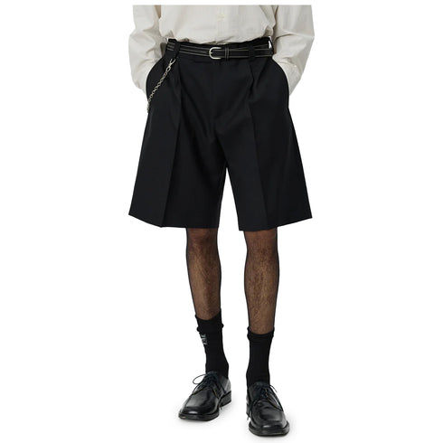 Mfpen Classic Shorts Black Tropical Wool M126-030 degliuberti 2