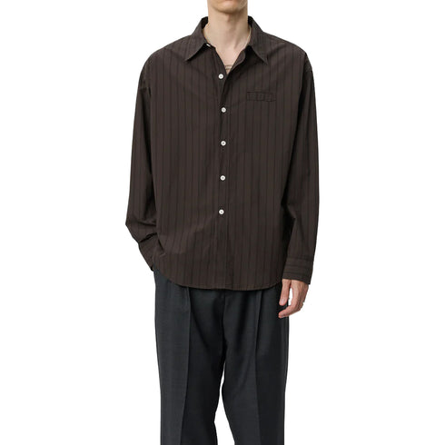 Mfpen Essay Shirt Dark Brown Triple Stripe M126-003 degliuberti 1