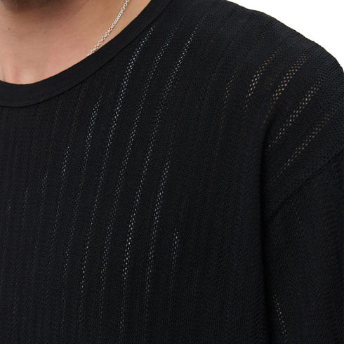 Mfpen Ornament Tee Black Lace Stripe M126-049 degliuberti 4