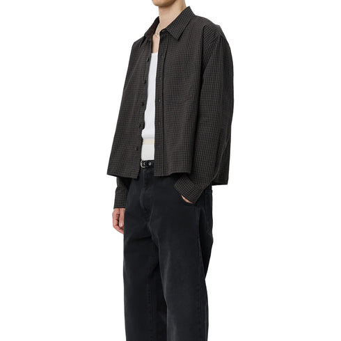 Mfpen Priority Shirt Dark Linen Check M126-019 degliuberti 1