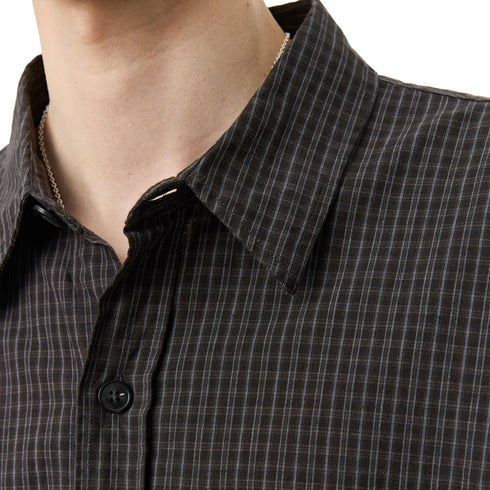 Mfpen Priority Shirt Dark Linen Check M126-019 degliuberti 4
