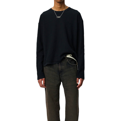Mfpen Reverse Rib Sweater Black M326-082 degliuberti 1