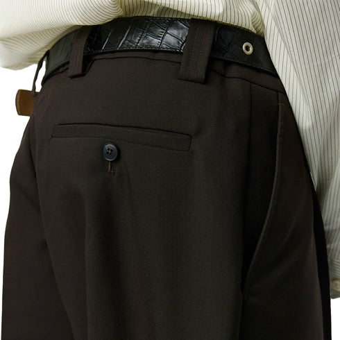 Mfpen Service Trousers Dark Brown Dry Wool M326-030A-1 degliuberti 4