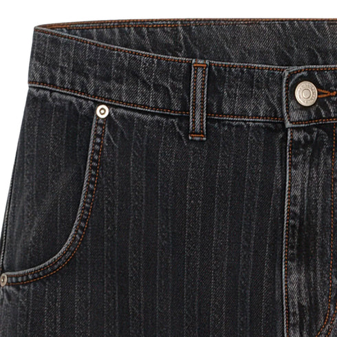 Mfpen Straight Cut Jeans Grey Lace Stripe M326-037 degliuberti 3