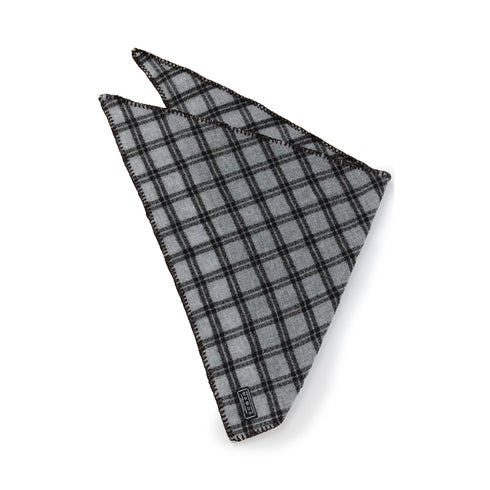 Mfpen Triangle Scarf Ash Brown Check A326-035 degliuberti 3