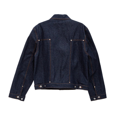 YMC Loft Jacket Indigo p5zac 198908130933 Back Degliuberti