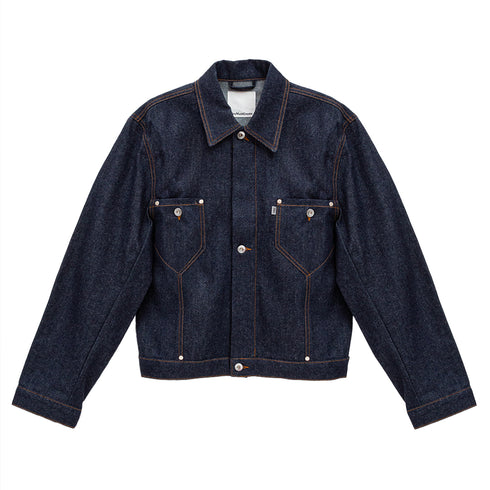 YMC Loft Jacket Indigo p5zac 198908130933 Front Degliuberti