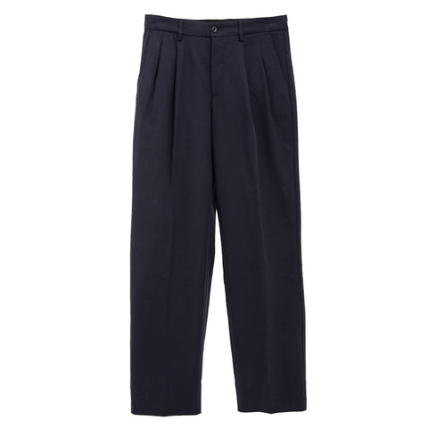 Norse Projects Benn Relaxed Cotton Wool Twill Pleated Trouser Dark Navy N25-03959999 Degli Uberti