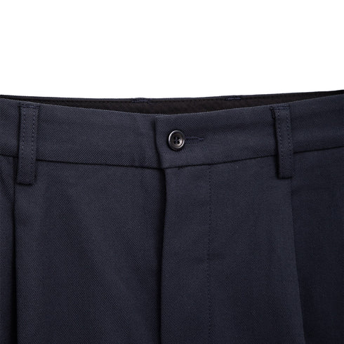 Norse Projects Benn Relaxed Cotton Wool Twill Pleated Trouser Dark Navy N25-03959999 Degli Uberti