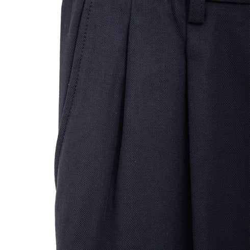 Norse Projects Benn Relaxed Cotton Wool Twill Pleated Trouser Dark Navy N25-03959999 Degli Uberti