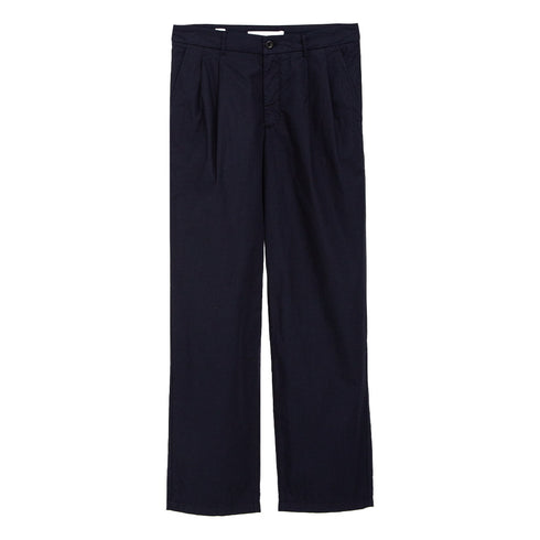 Norse Projects Benn Relaxed Typewriter Pleated Trouser Dark Navy N25-04007004 Degli Uberti