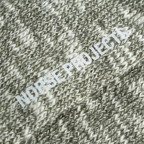 Norse Projects Ebbe Slub Sock Sediment Green N82-00418076 Degli Uberti