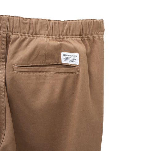 Ezra Relaxed Organic Stretch Twill Trouser Utility Khaki N25-0390966 Degli Uberti