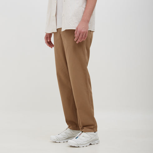 Ezra Relaxed Organic Stretch Twill Trouser Utility Khaki N25-0390966 Degli Uberti