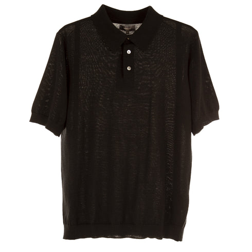 Norse Projects John Tech Merino SS Polo Black N45-06019999 Degli Uberti