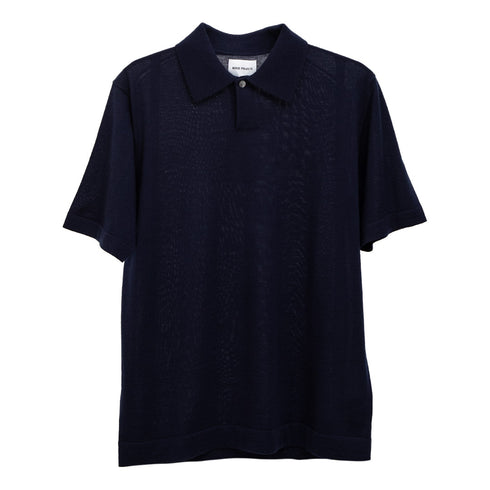 Norse Projects John Tech Merino SS Polo Dark Navy N45-06019999 Degli Uberti