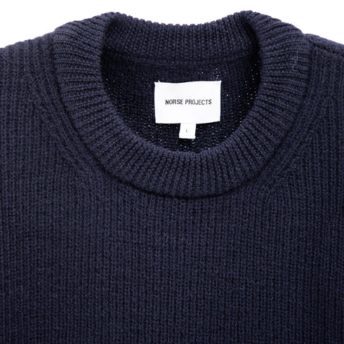 Norse Projects Manfred Wool Cotton Rib Vest Dark Navy N45-05887004 Degli Uberti